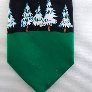 HALLMARK Novelties Men's Holiday Tie Santa In Sleigh With Reindeer